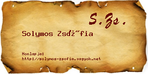 Solymos Zsófia névjegykártya
