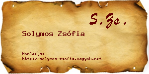 Solymos Zsófia névjegykártya