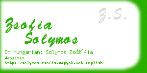 zsofia solymos business card